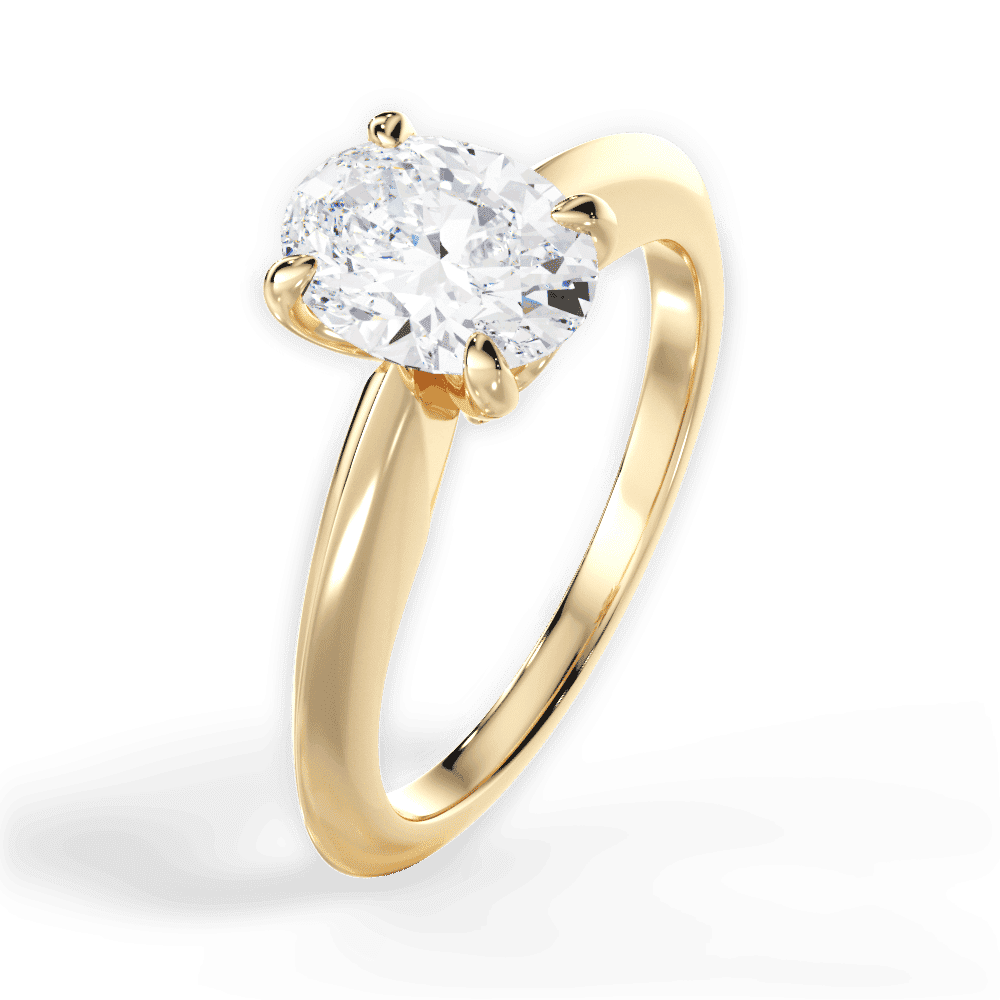 14kt Yellow Gold/18kt Yellow Gold/oval/side