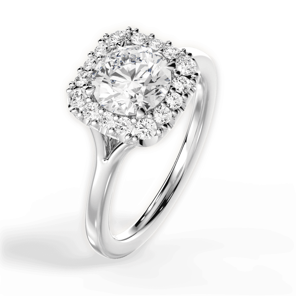 14kt White Gold/18kt White Gold/Platinum/round/side