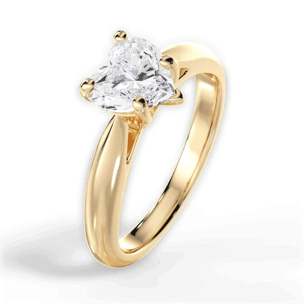 14kt Yellow Gold/18kt Yellow Gold/heart/side