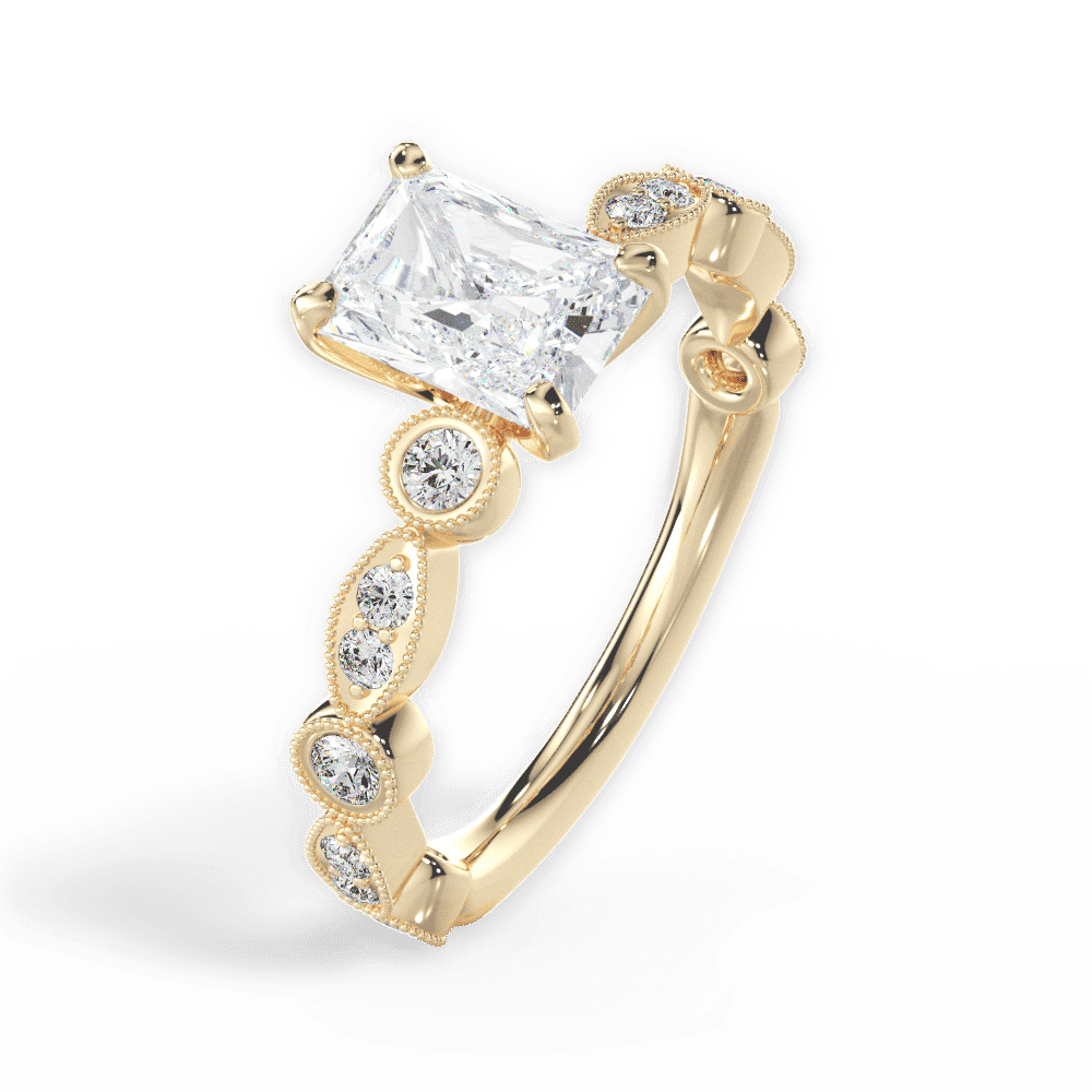 14kt Yellow Gold/18kt Yellow Gold/radiant/side
