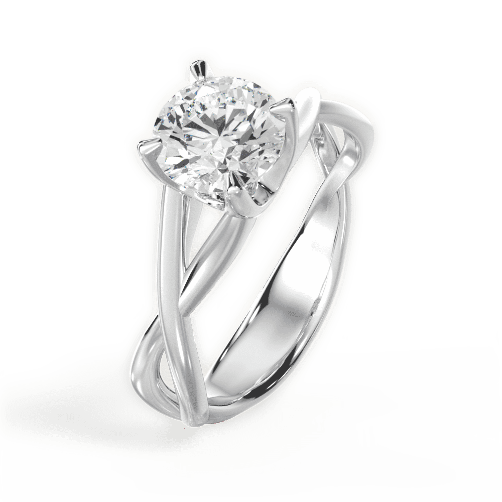 14kt White Gold/18kt White Gold/Platinum/round/side