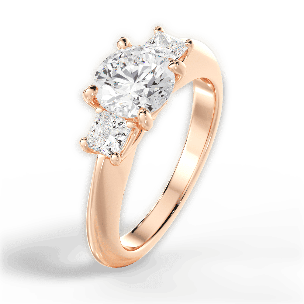 14kt Rose Gold/18kt Rose Gold/round/side