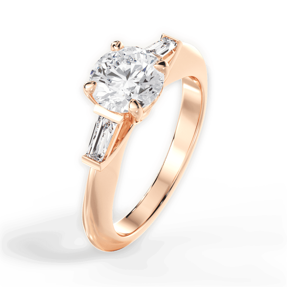 14kt Rose Gold/18kt Rose Gold/round/side