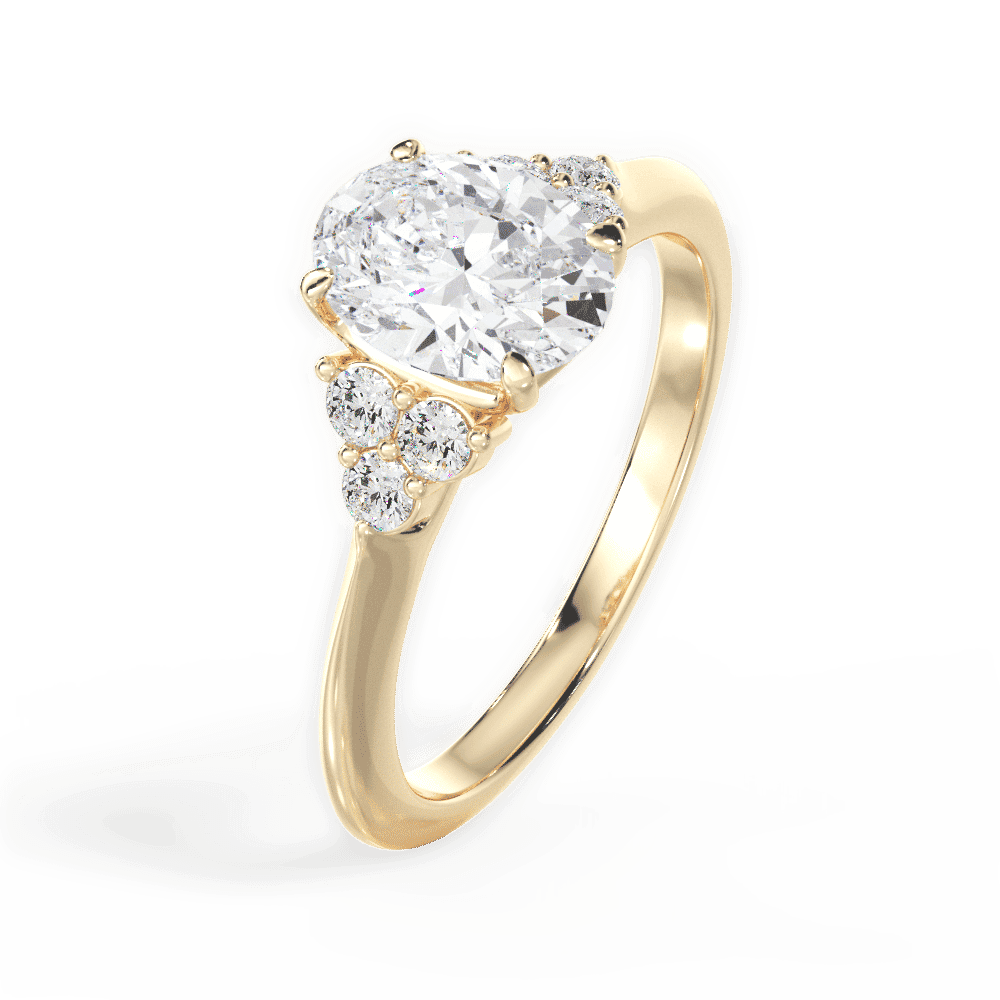14kt Yellow Gold/18kt Yellow Gold/oval/side