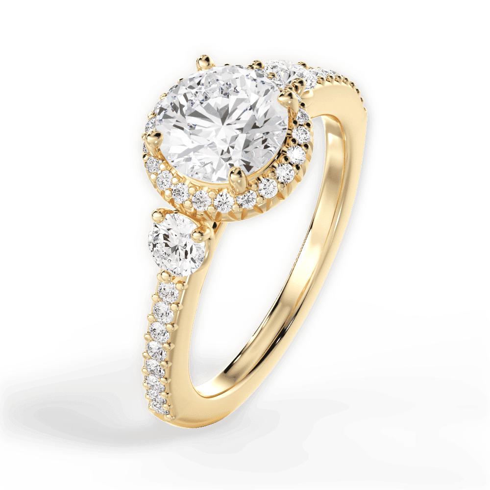 14kt Yellow Gold/18kt Yellow Gold/round/side