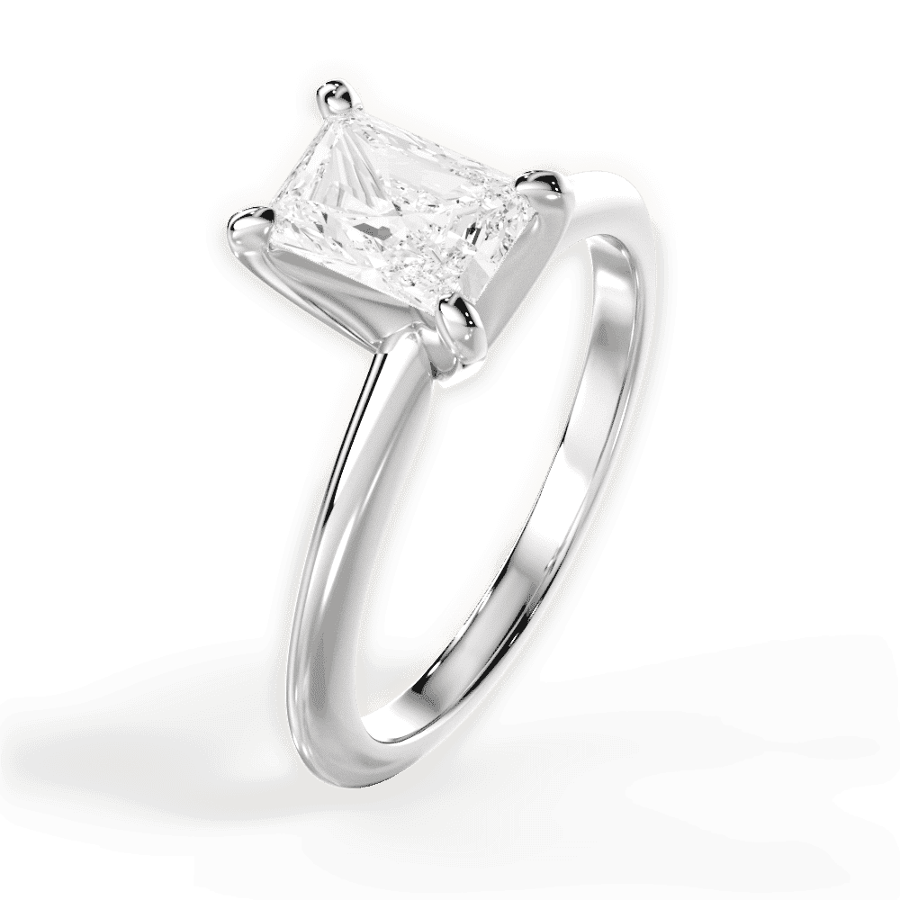 14kt White Gold/18kt White Gold/Platinum/radiant/side