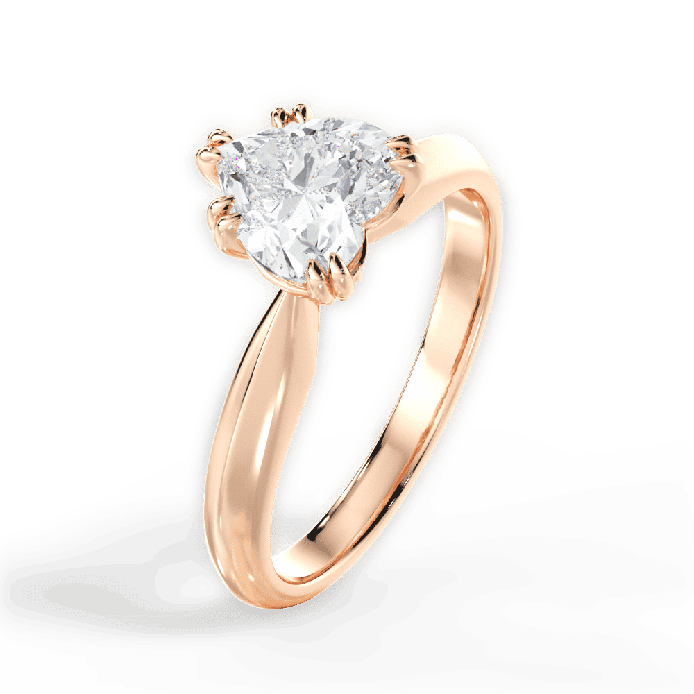14kt Rose Gold/18kt Rose Gold/heart/side