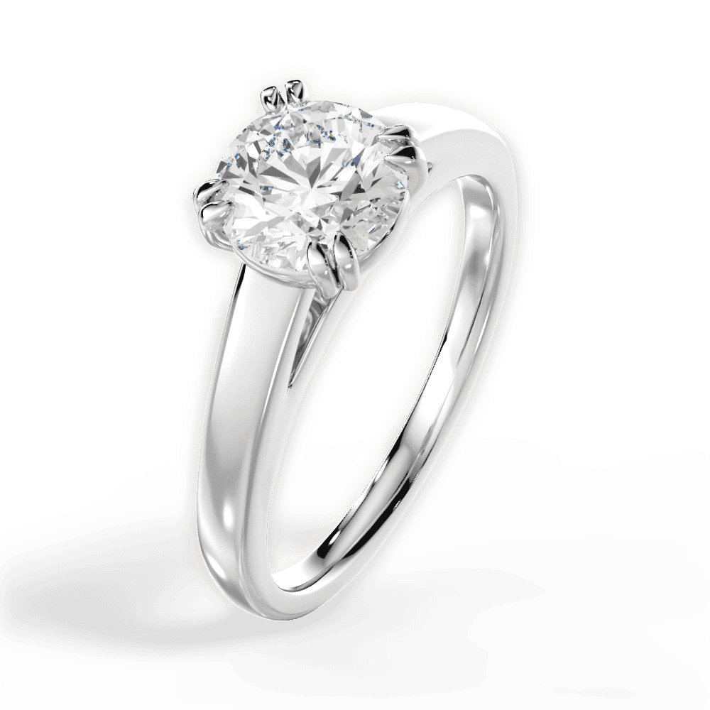 14kt White Gold/18kt White Gold/Platinum/round/side