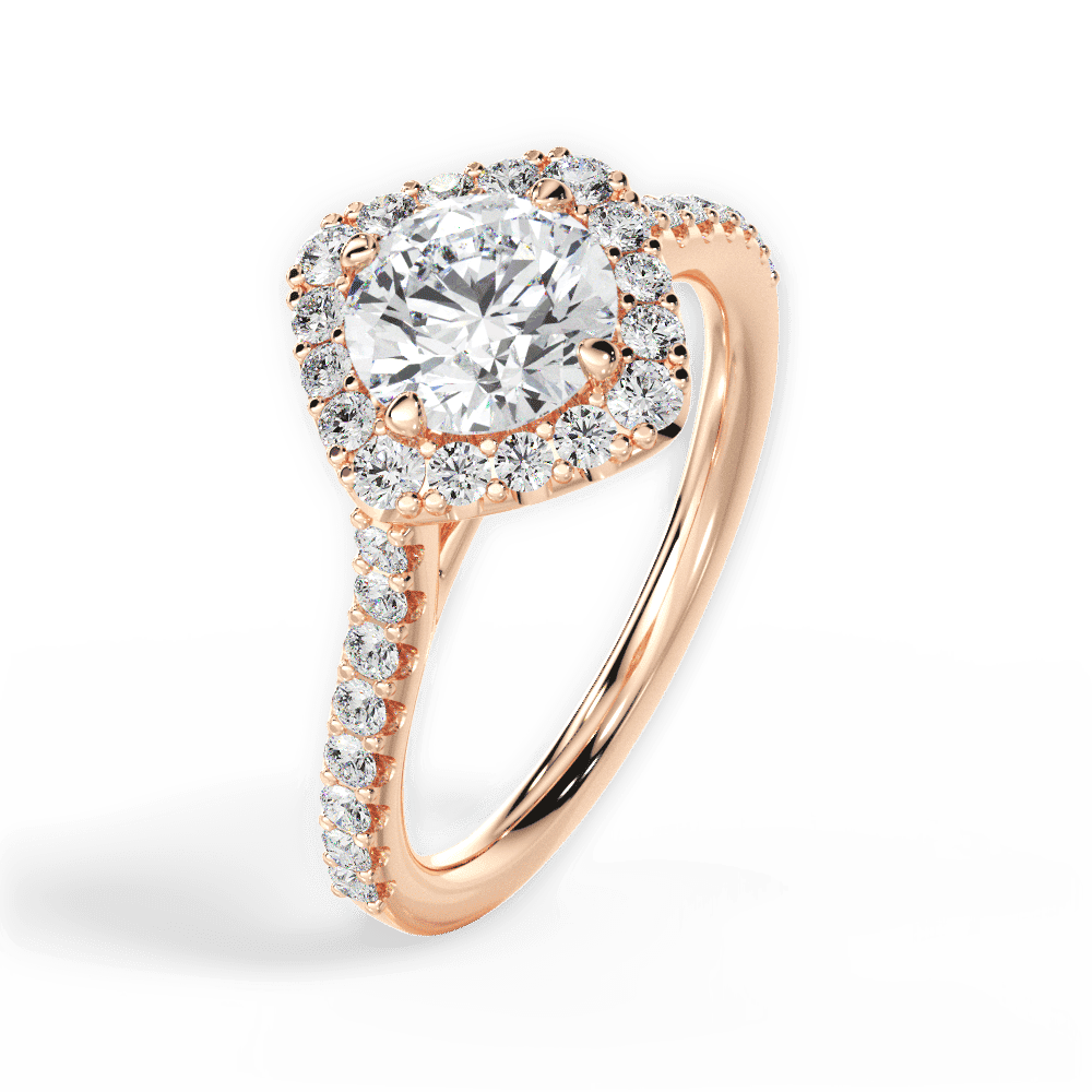14kt Rose Gold/18kt Rose Gold/round/side