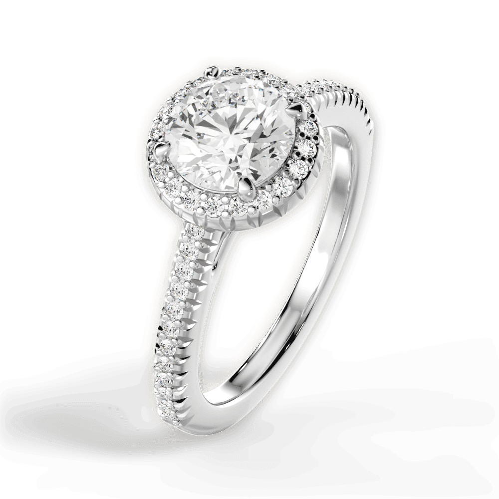 14kt White Gold/18kt White Gold/Platinum/round/side