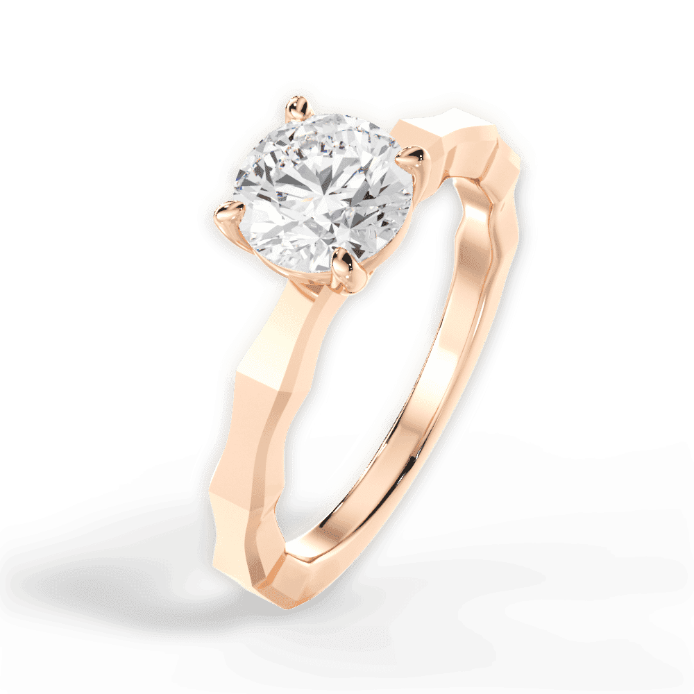 14kt Rose Gold/18kt Rose Gold/round/side