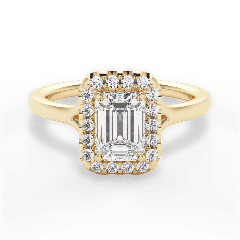 14kt Yellow Gold/18kt Yellow Gold/emerald/top