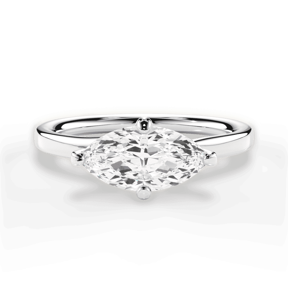 14kt White Gold/18kt White Gold/Platinum/marquise/top
