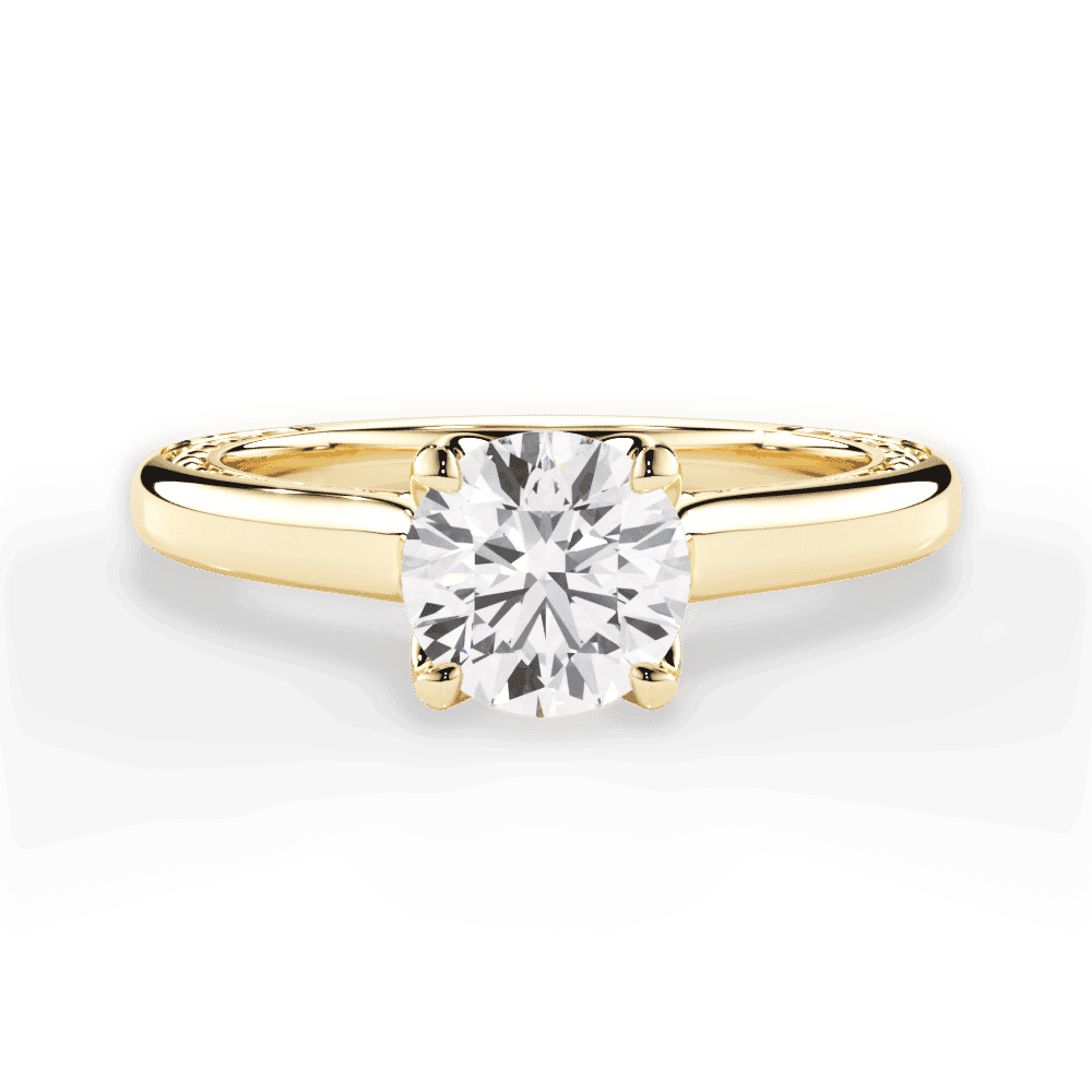 14kt Yellow Gold/18kt Yellow Gold/round/top