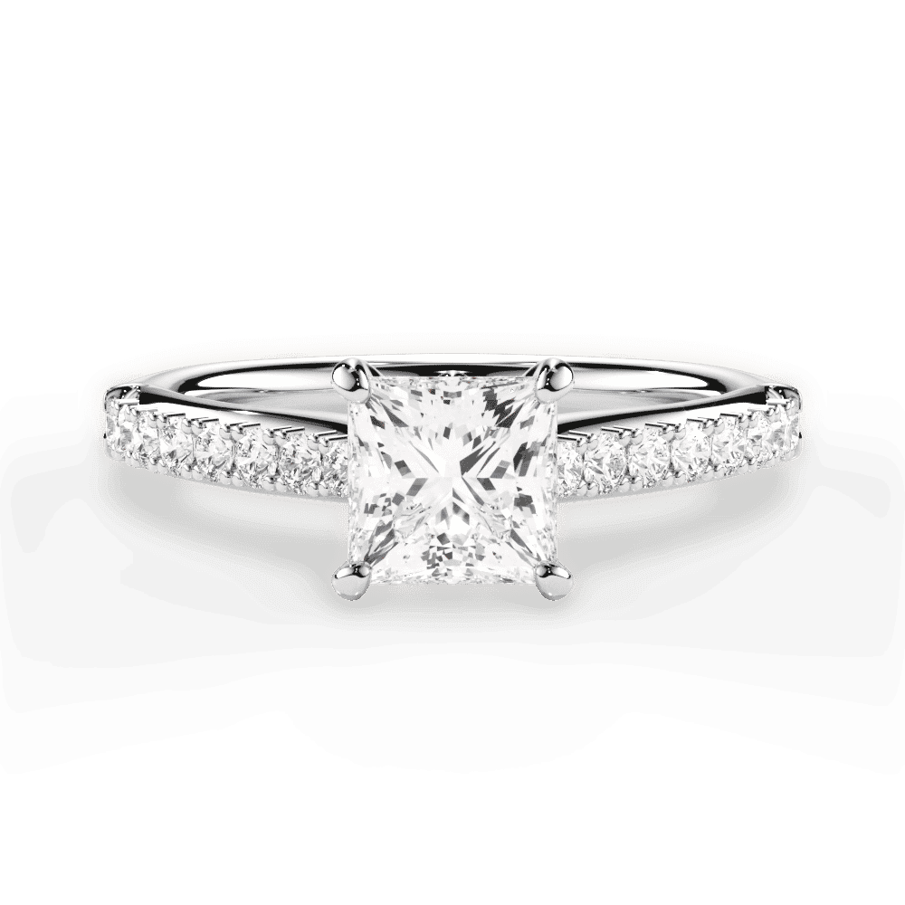 14kt White Gold/18kt White Gold/Platinum/princess/top