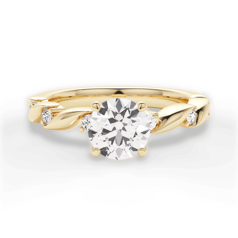 14kt Yellow Gold/18kt Yellow Gold/round/top