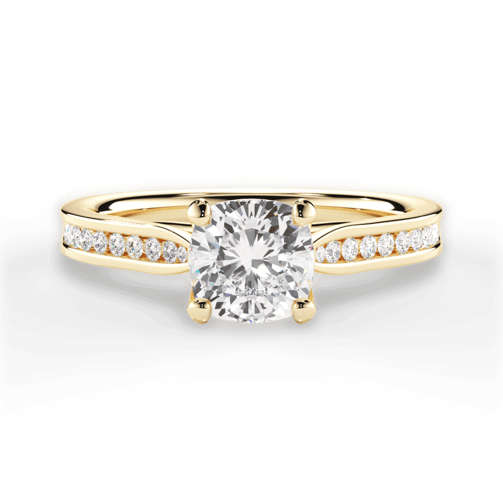 14kt Yellow Gold/18kt Yellow Gold/cushion/top