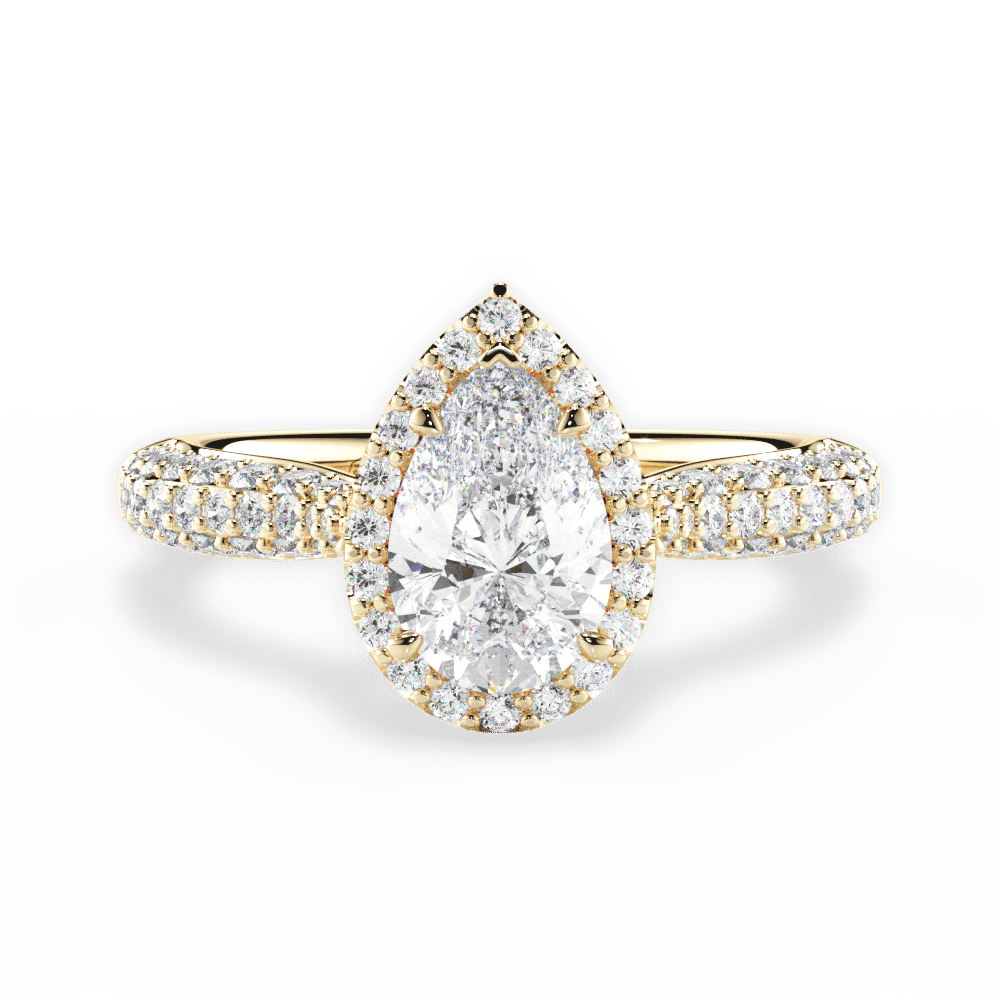 14kt Yellow Gold/18kt Yellow Gold/pear/top