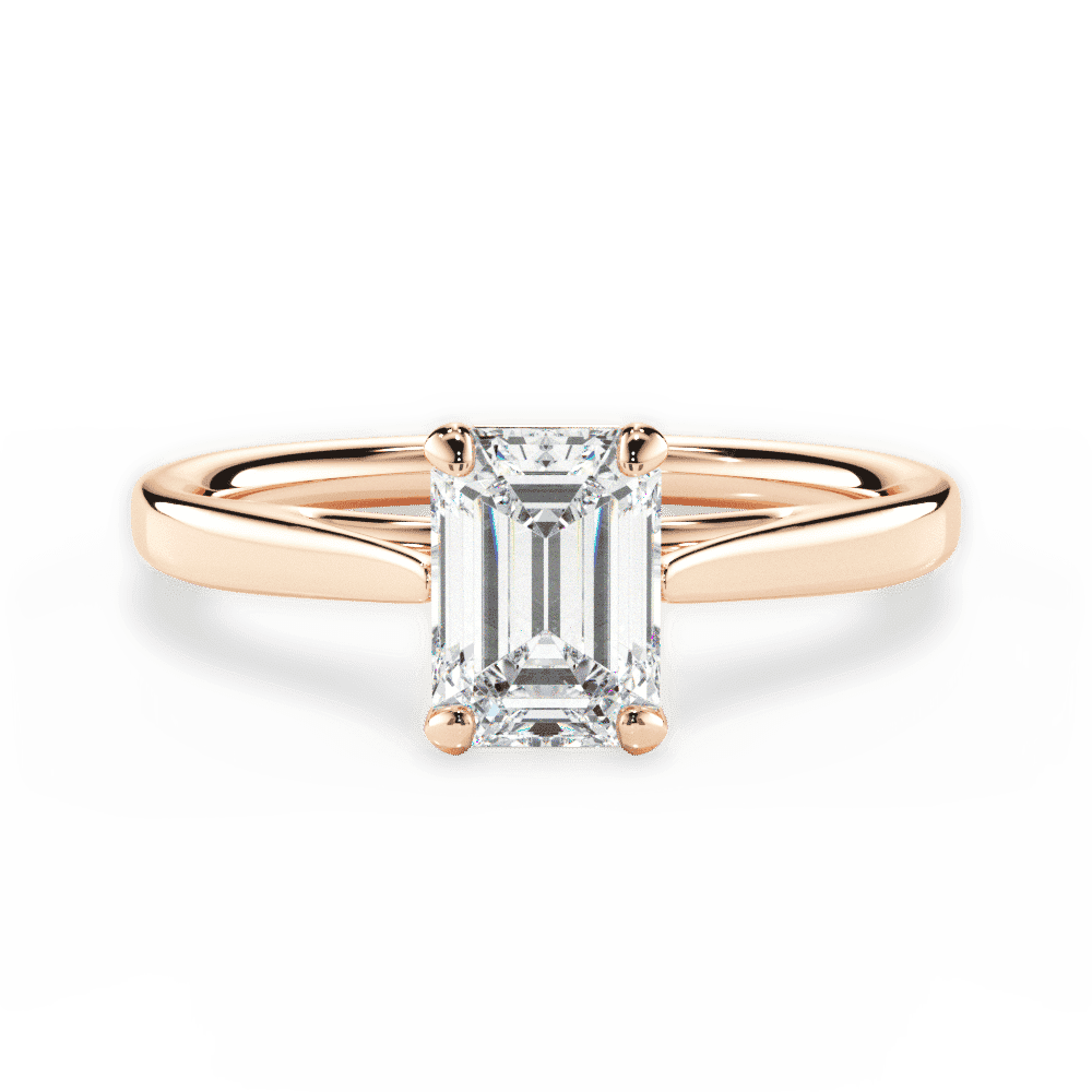 14kt Rose Gold/18kt Rose Gold/emerald/top