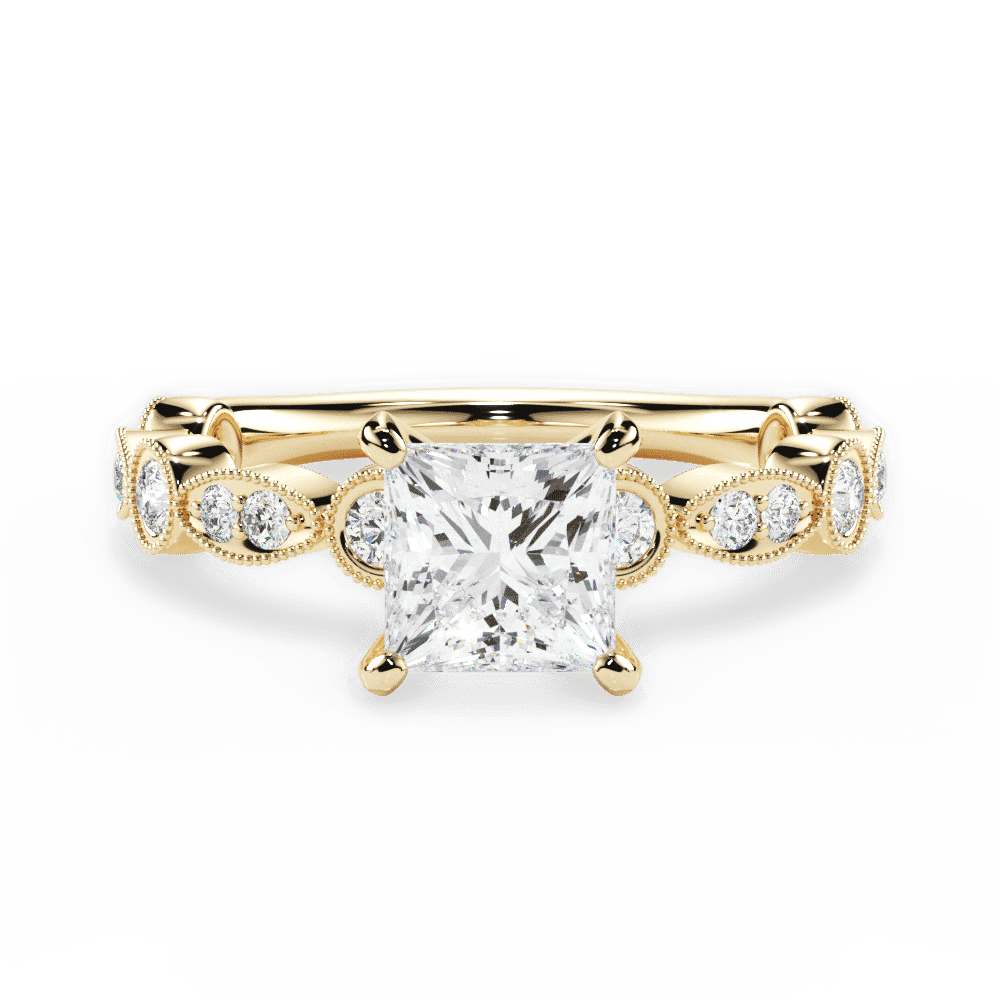 14kt Yellow Gold/18kt Yellow Gold/princess/top