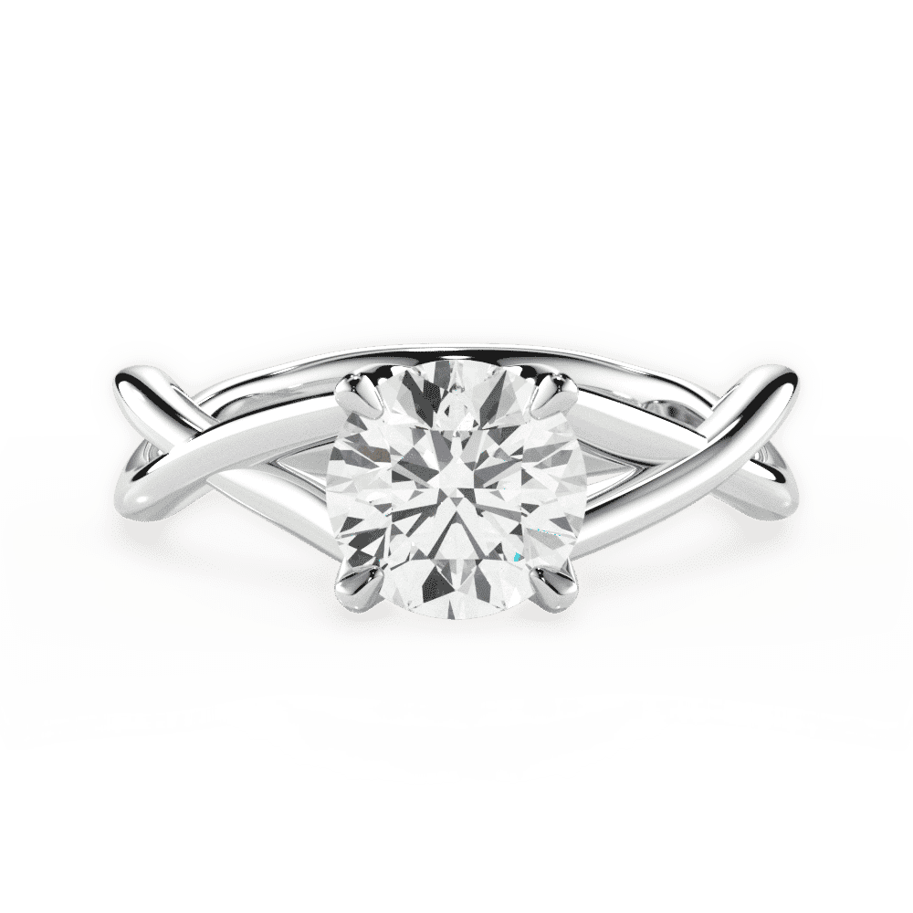 14kt White Gold/18kt White Gold/Platinum/round/top