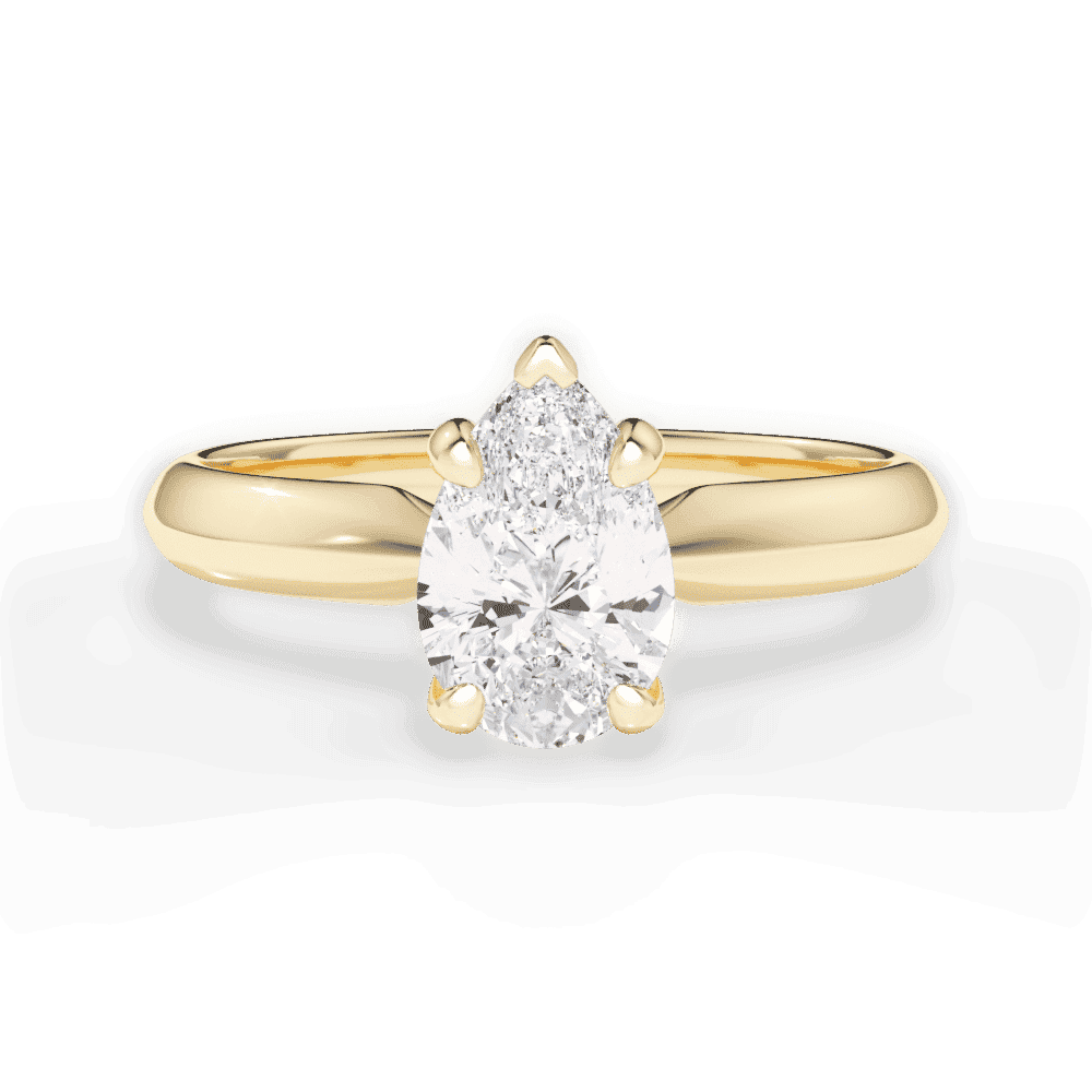 14kt Yellow Gold/18kt Yellow Gold/pear/top