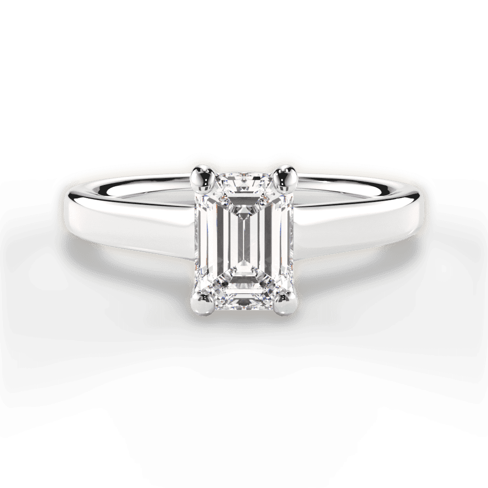 14kt White Gold/18kt White Gold/Platinum/emerald/top
