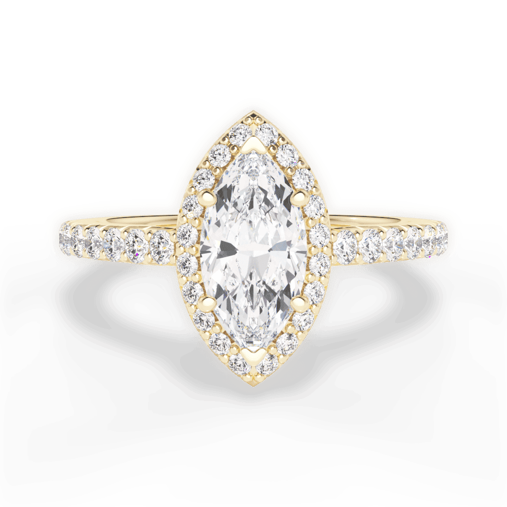 14kt Yellow Gold/18kt Yellow Gold/marquise/top