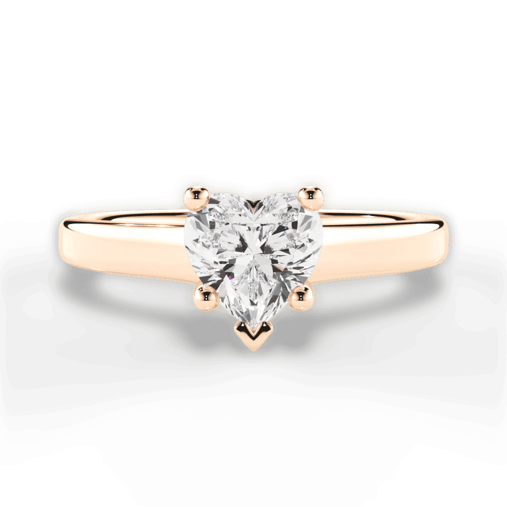14kt Rose Gold/18kt Rose Gold/heart/top