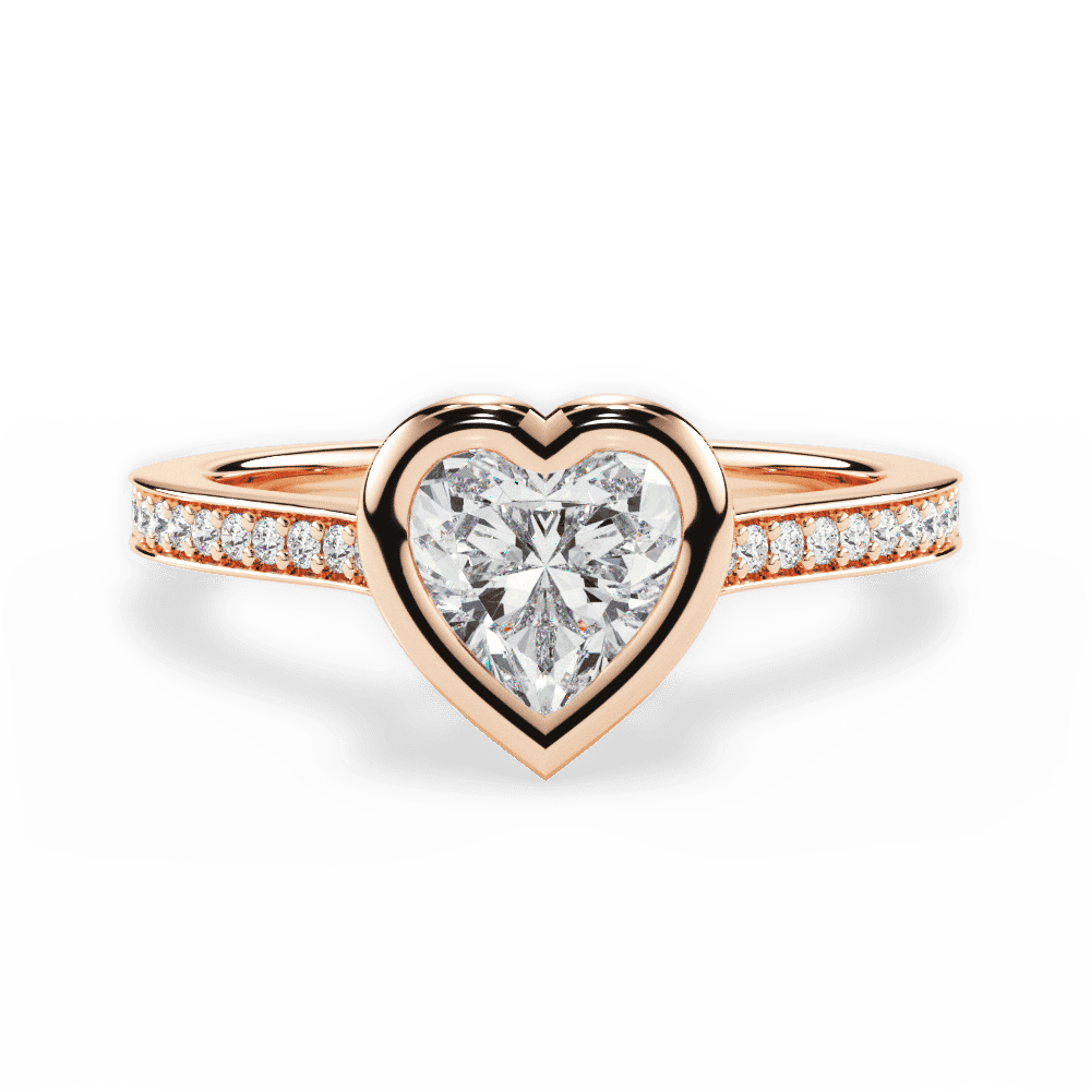 14kt Rose Gold/18kt Rose Gold/heart/top