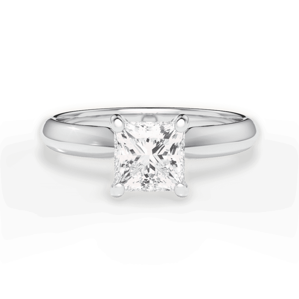 14kt White Gold/18kt White Gold/Platinum/princess/top