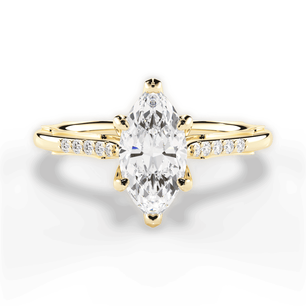 14kt Yellow Gold/18kt Yellow Gold/marquise/top