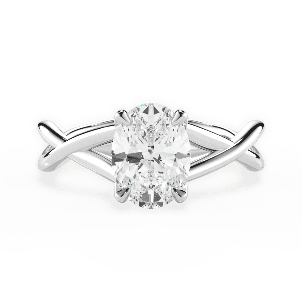 14kt White Gold/18kt White Gold/Platinum/oval/top