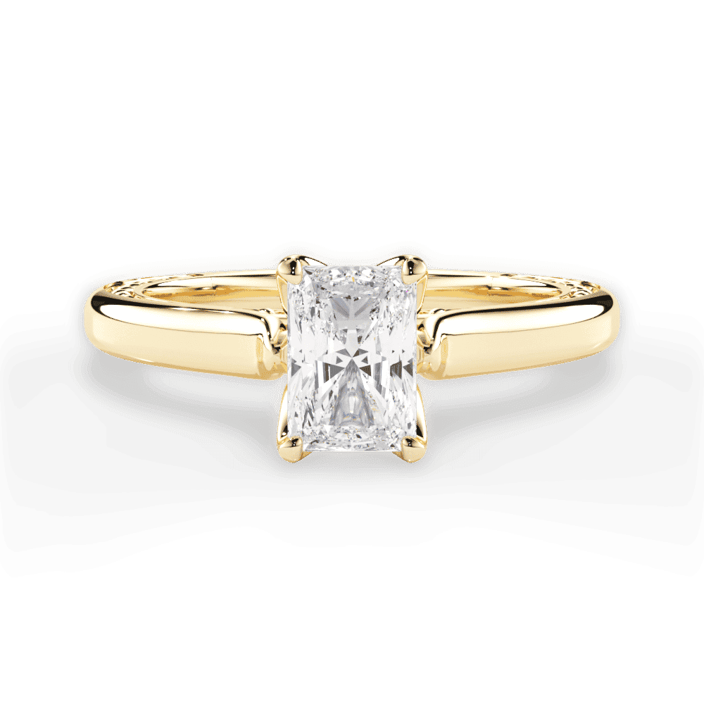 14kt Yellow Gold/18kt Yellow Gold/radiant/top