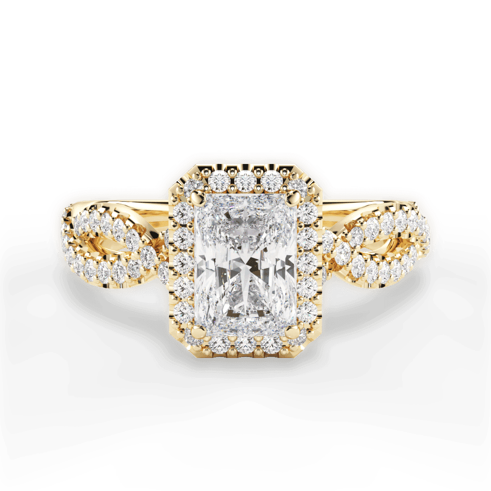 14kt Yellow Gold/18kt Yellow Gold/radiant/top