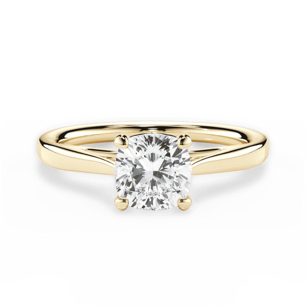 14kt Yellow Gold/18kt Yellow Gold/cushion/top
