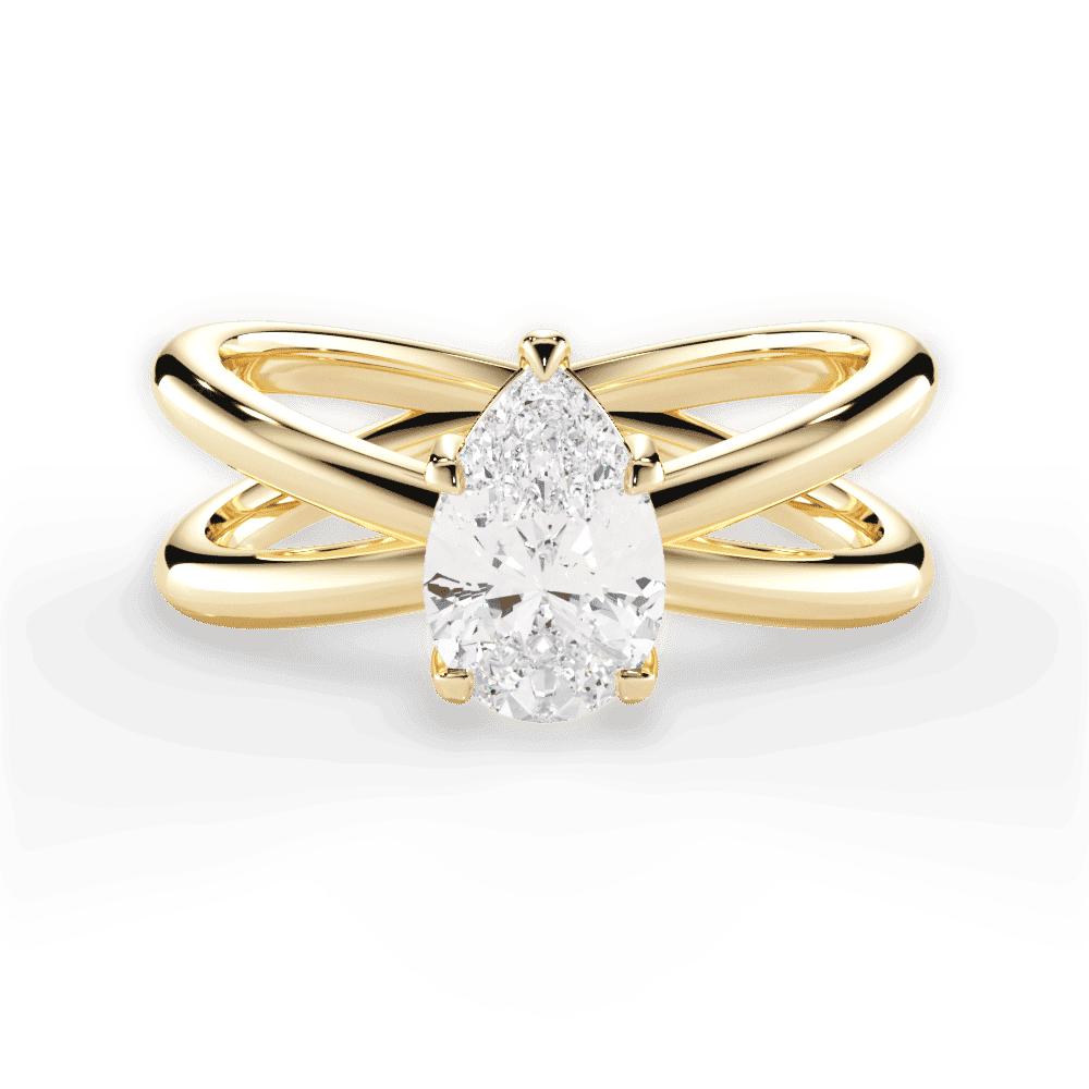 14kt Yellow Gold/18kt Yellow Gold/pear/top