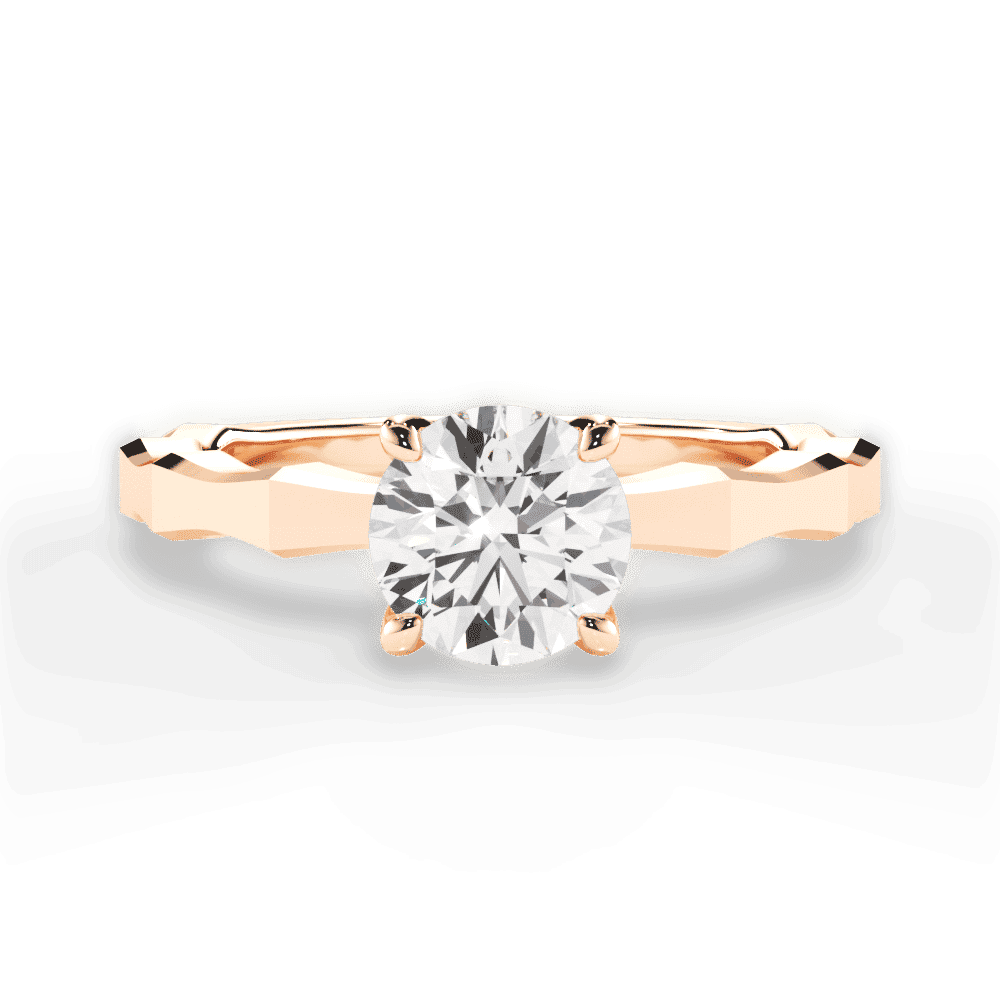 14kt Rose Gold/18kt Rose Gold/round/top