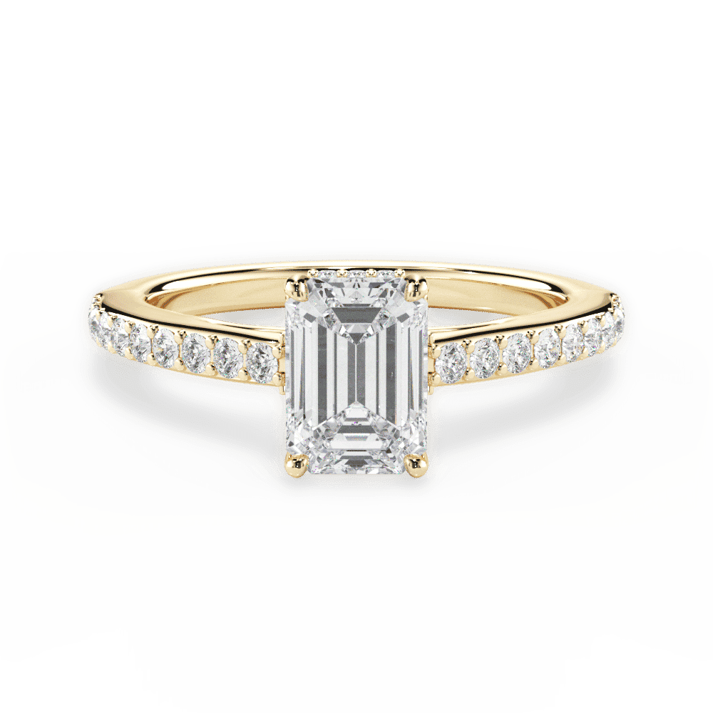 14kt Yellow Gold/18kt Yellow Gold/emerald/top