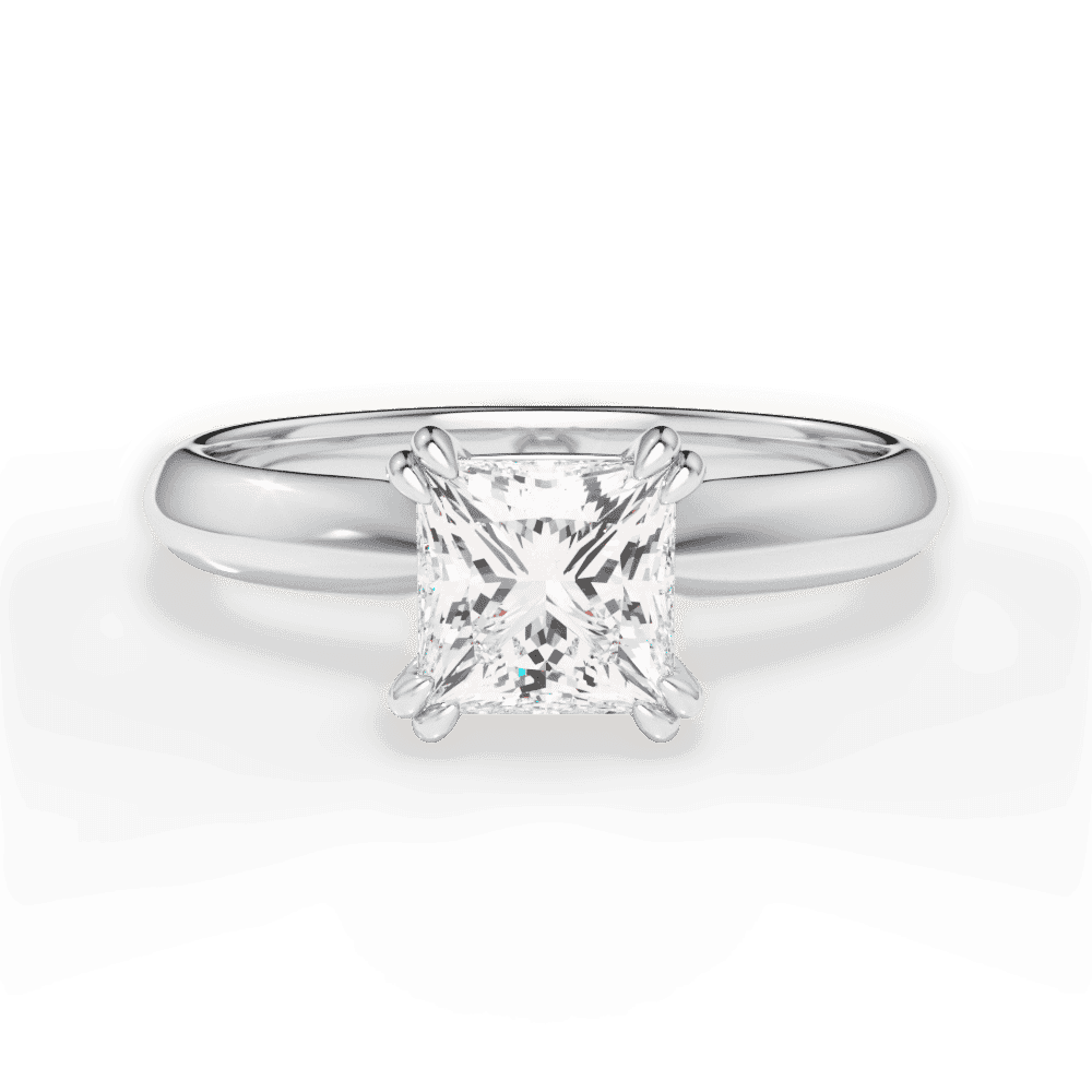 14kt White Gold/18kt White Gold/Platinum/princess/top
