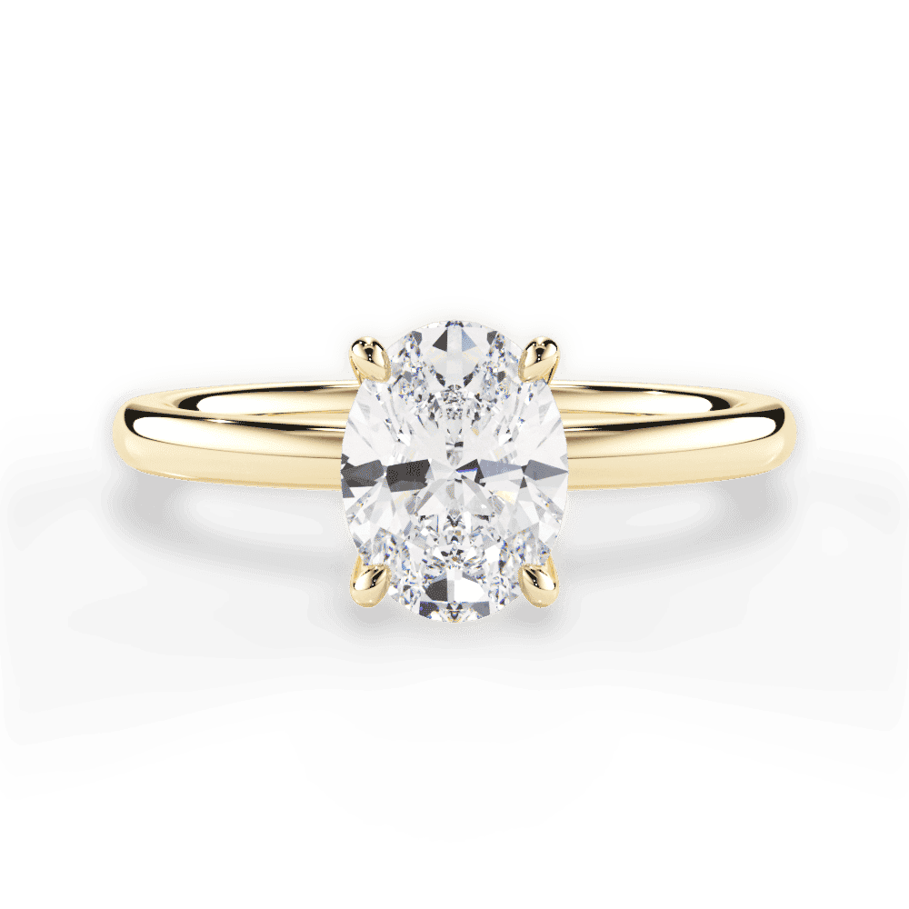 14kt Yellow Gold/18kt Yellow Gold/oval/top