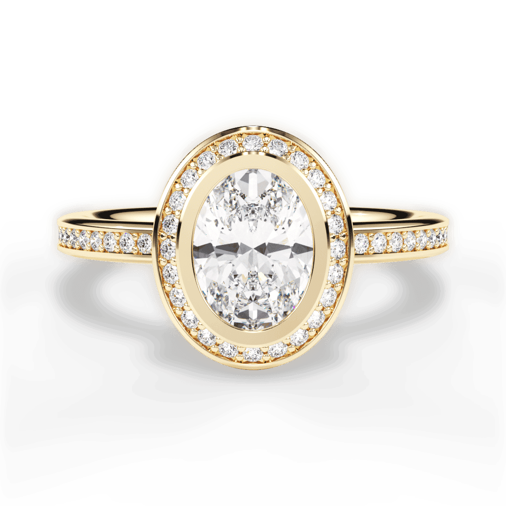 14kt Yellow Gold/18kt Yellow Gold/oval/top