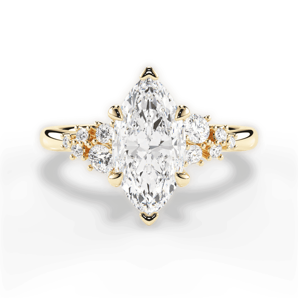 14kt Yellow Gold/18kt Yellow Gold/marquise/top