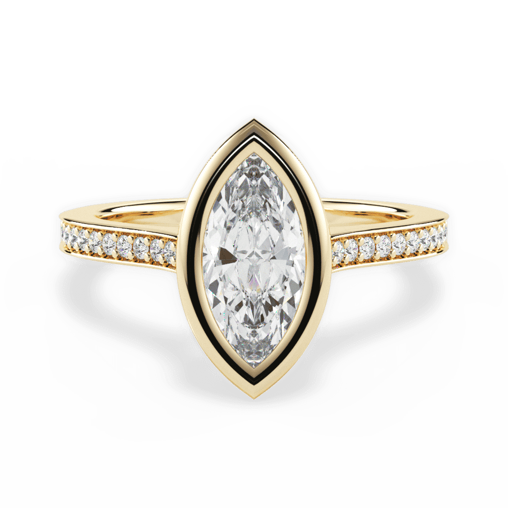14kt Yellow Gold/18kt Yellow Gold/marquise/top