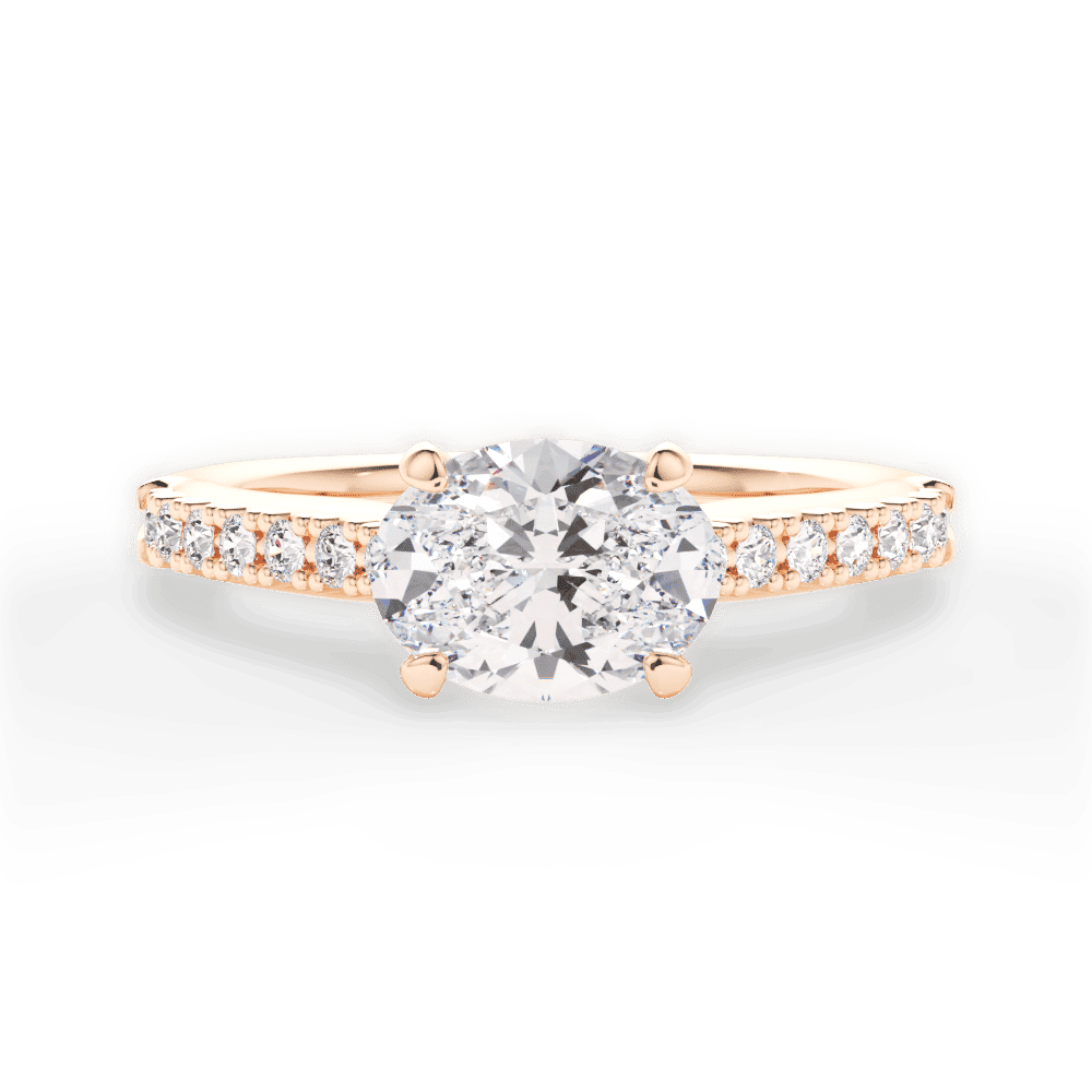 14kt Rose Gold/18kt Rose Gold/oval/top