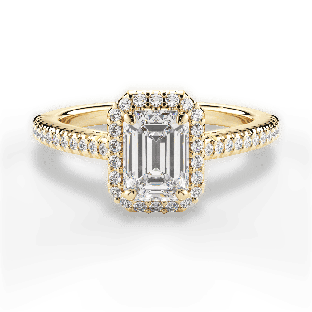 14kt Yellow Gold/18kt Yellow Gold/emerald/top