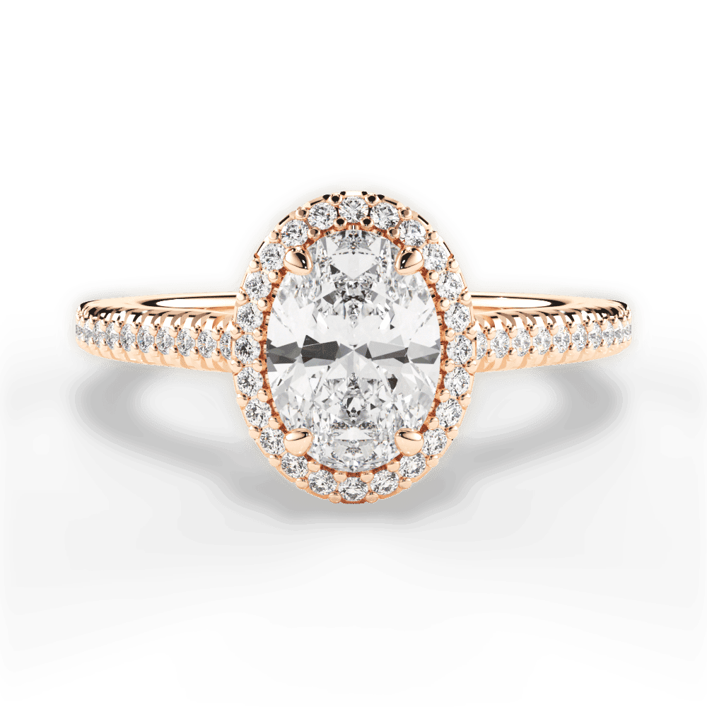 14kt Rose Gold/18kt Rose Gold/oval/top