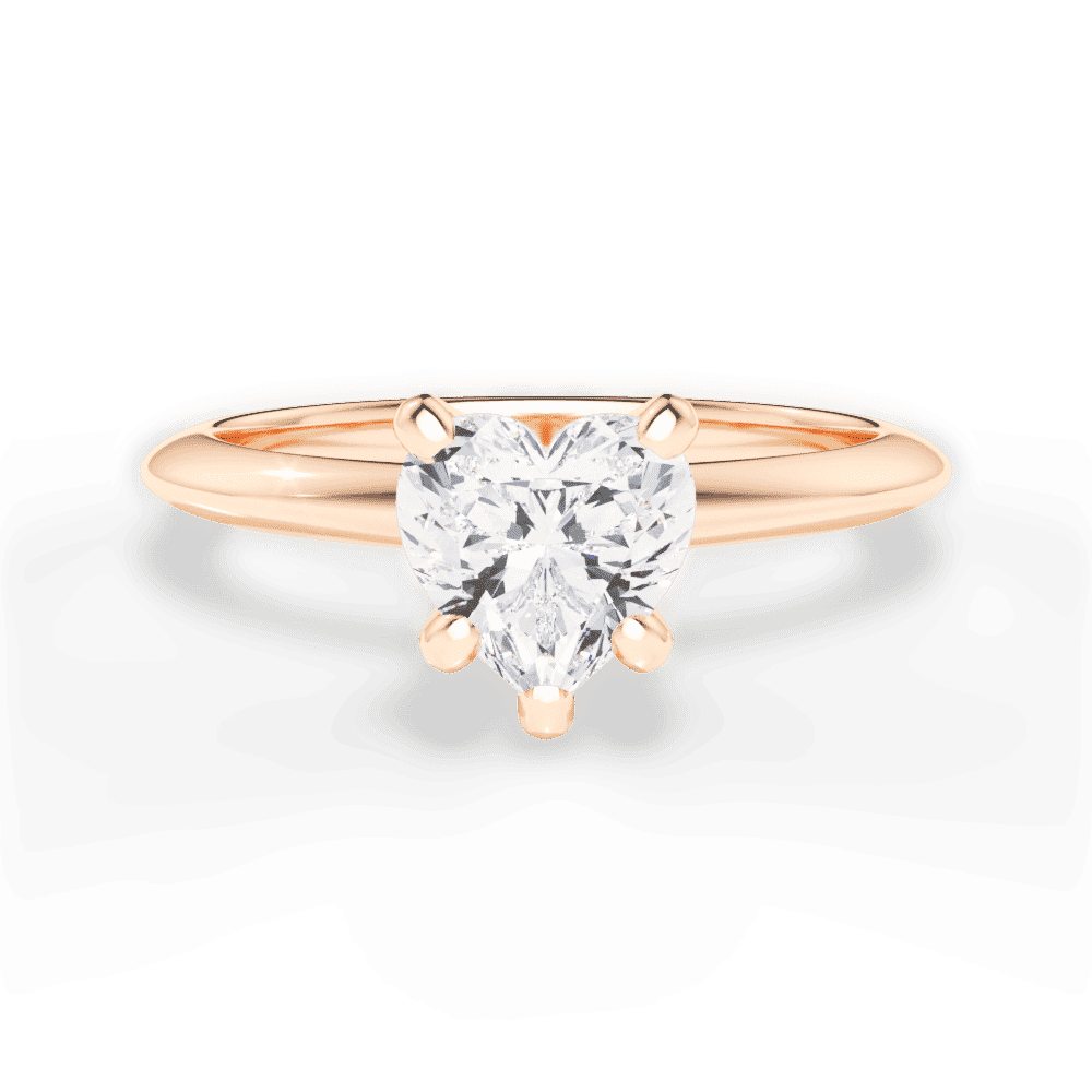14kt Rose Gold/18kt Rose Gold/heart/top