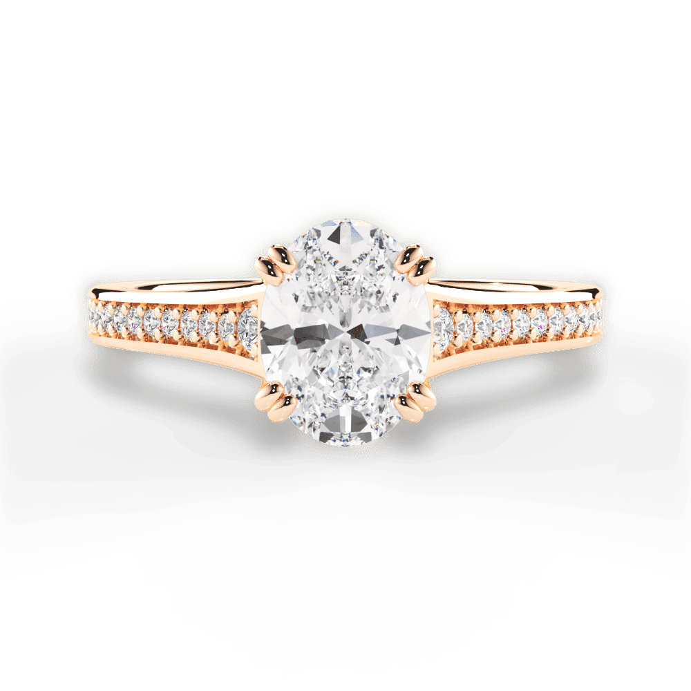 14kt Rose Gold/18kt Rose Gold/oval/top