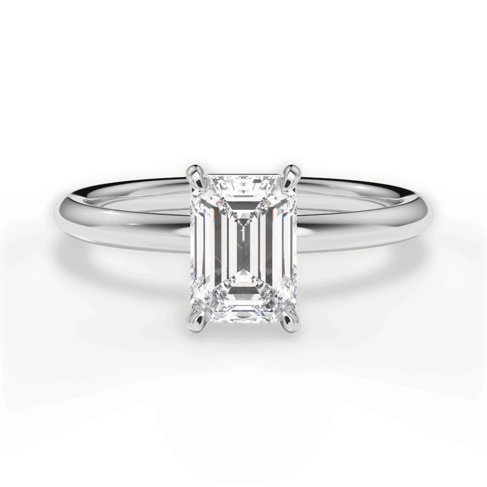 14kt White Gold/18kt White Gold/Platinum/emerald/top